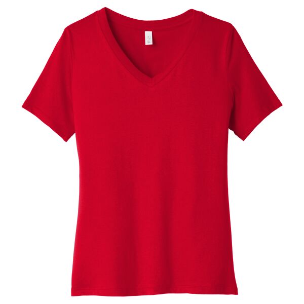 Women's Relaxed Jersey Short Sleeve V Neck Tee Thumbnail